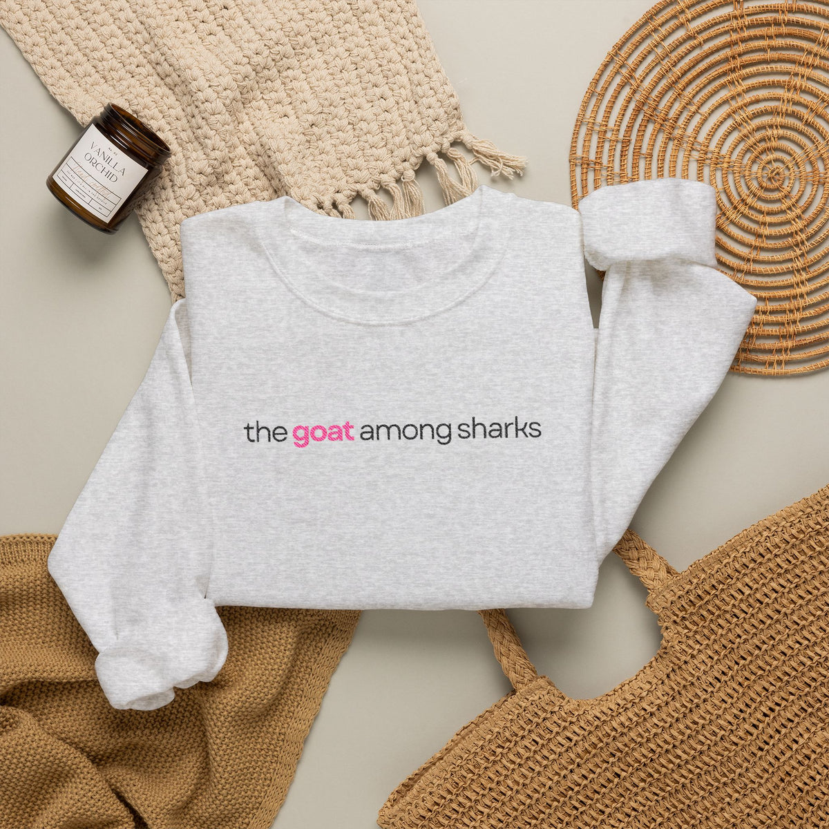 The Goat Among Sharks Crewneck Sweatshirt