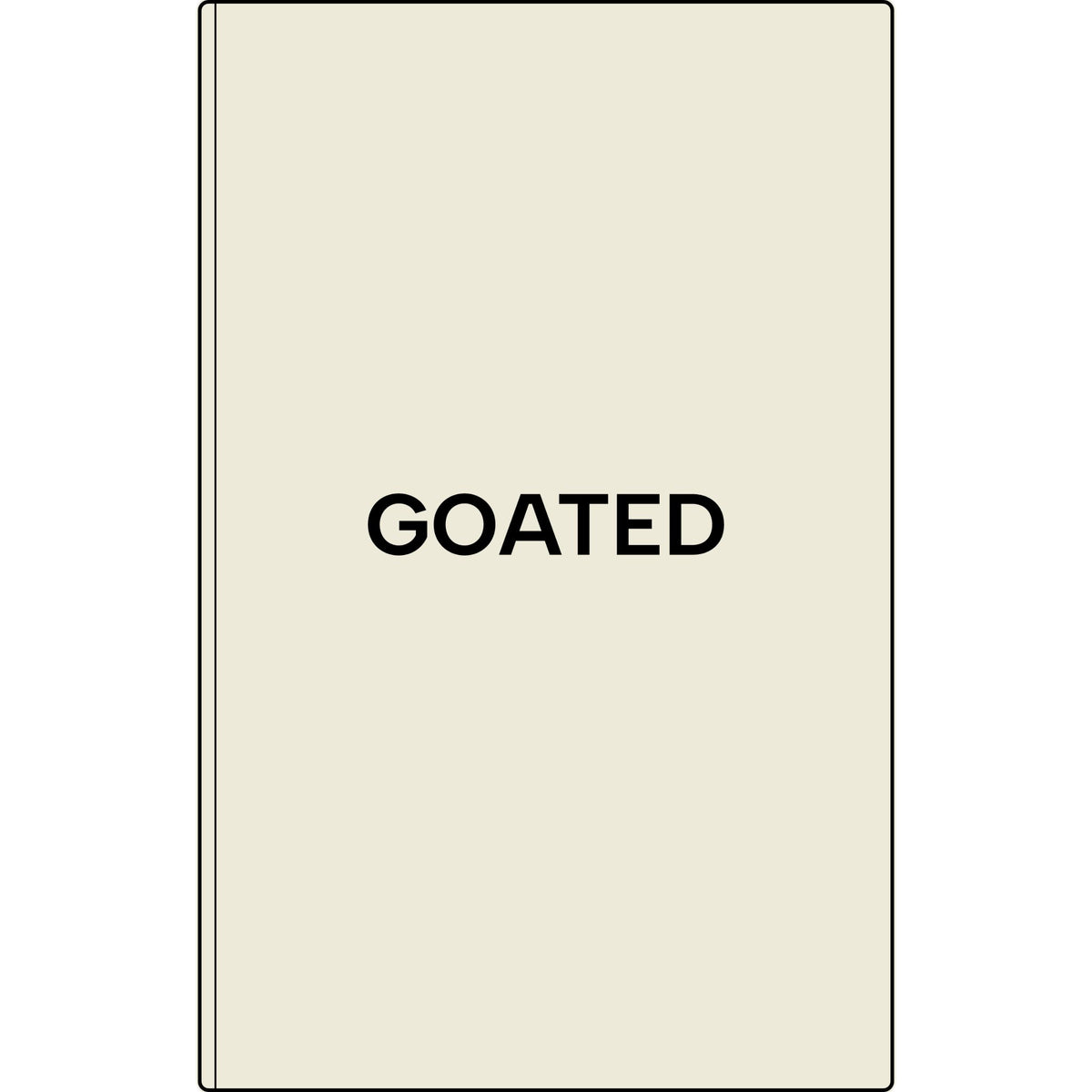 GOATED Vegan Leather Journal — Engraved Minimalist Notebook for Writers & Entrepreneurs