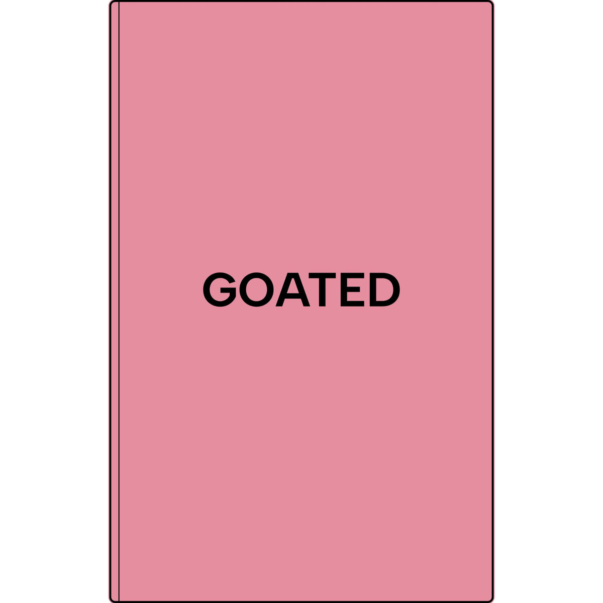 GOATED Vegan Leather Journal — Engraved Minimalist Notebook for Writers & Entrepreneurs