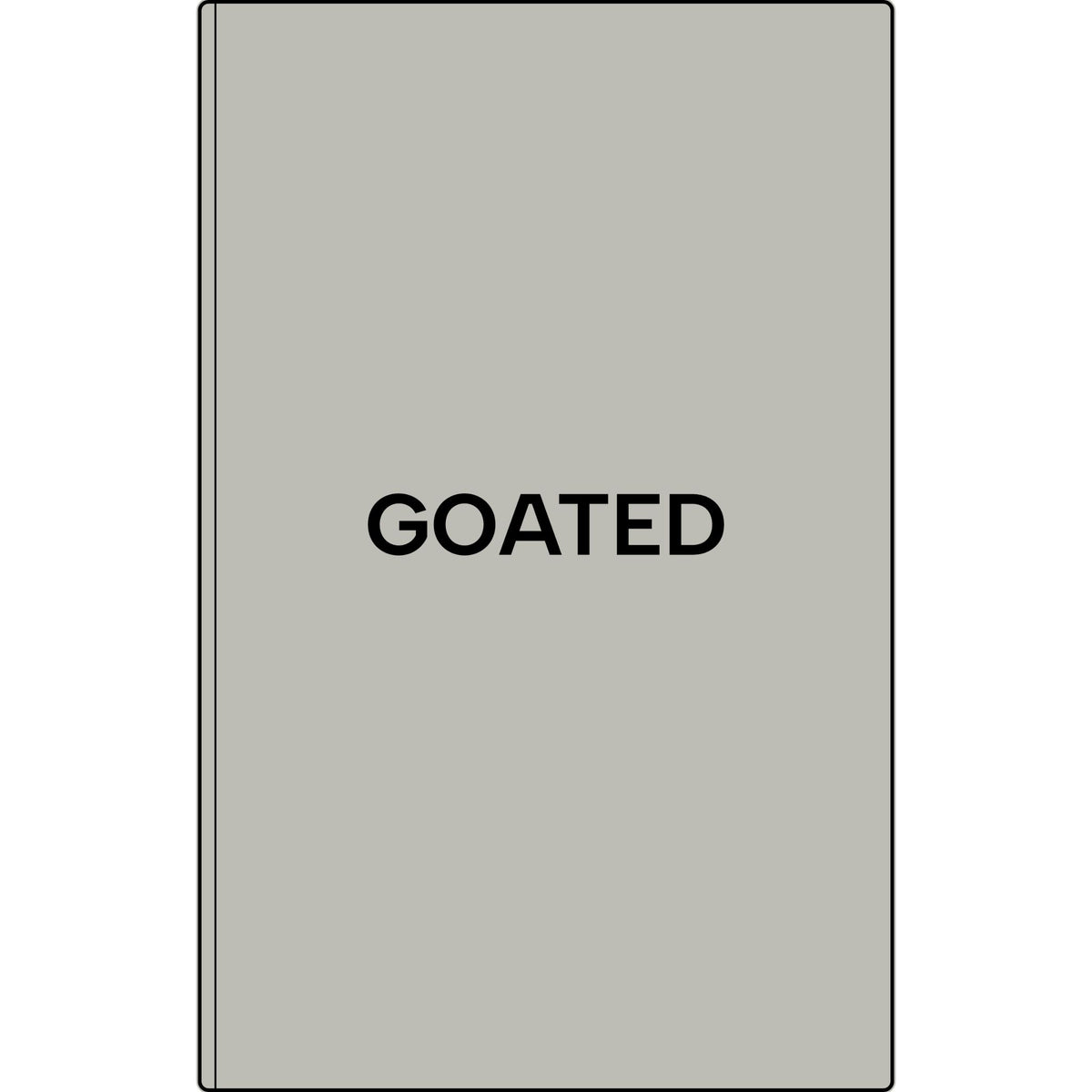 GOATED Vegan Leather Journal — Engraved Minimalist Notebook for Writers & Entrepreneurs