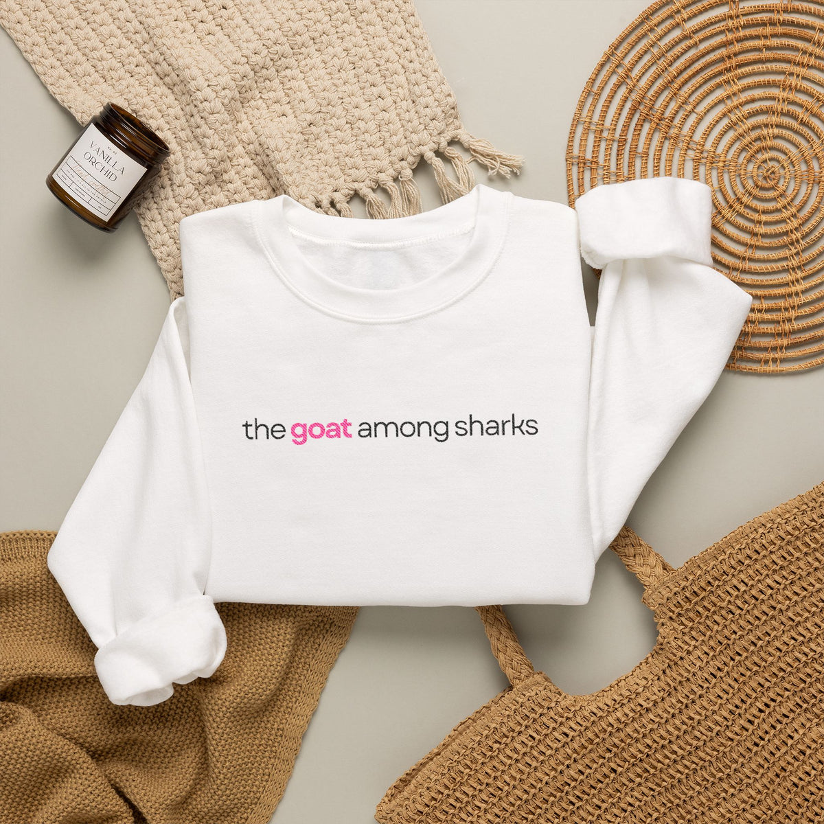 The Goat Among Sharks Crewneck Sweatshirt