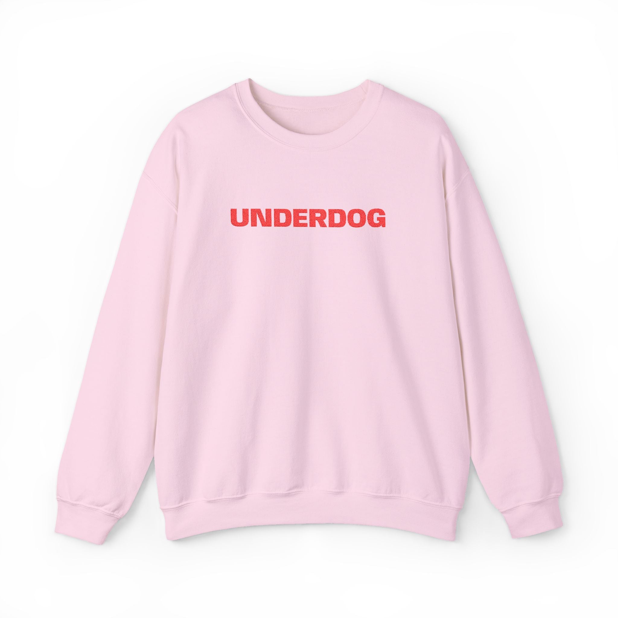 Underdog Crewneck Sweatshirt — Retro Red Text Graphic