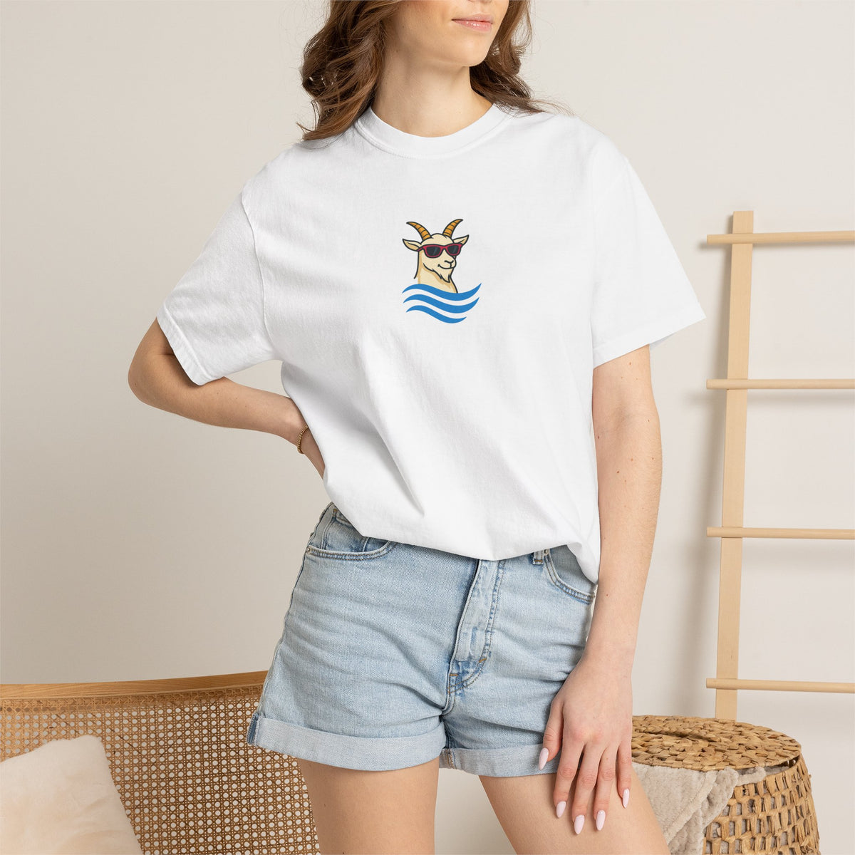 Goat Among Sharks  T-Shirt — Sunny the Goat