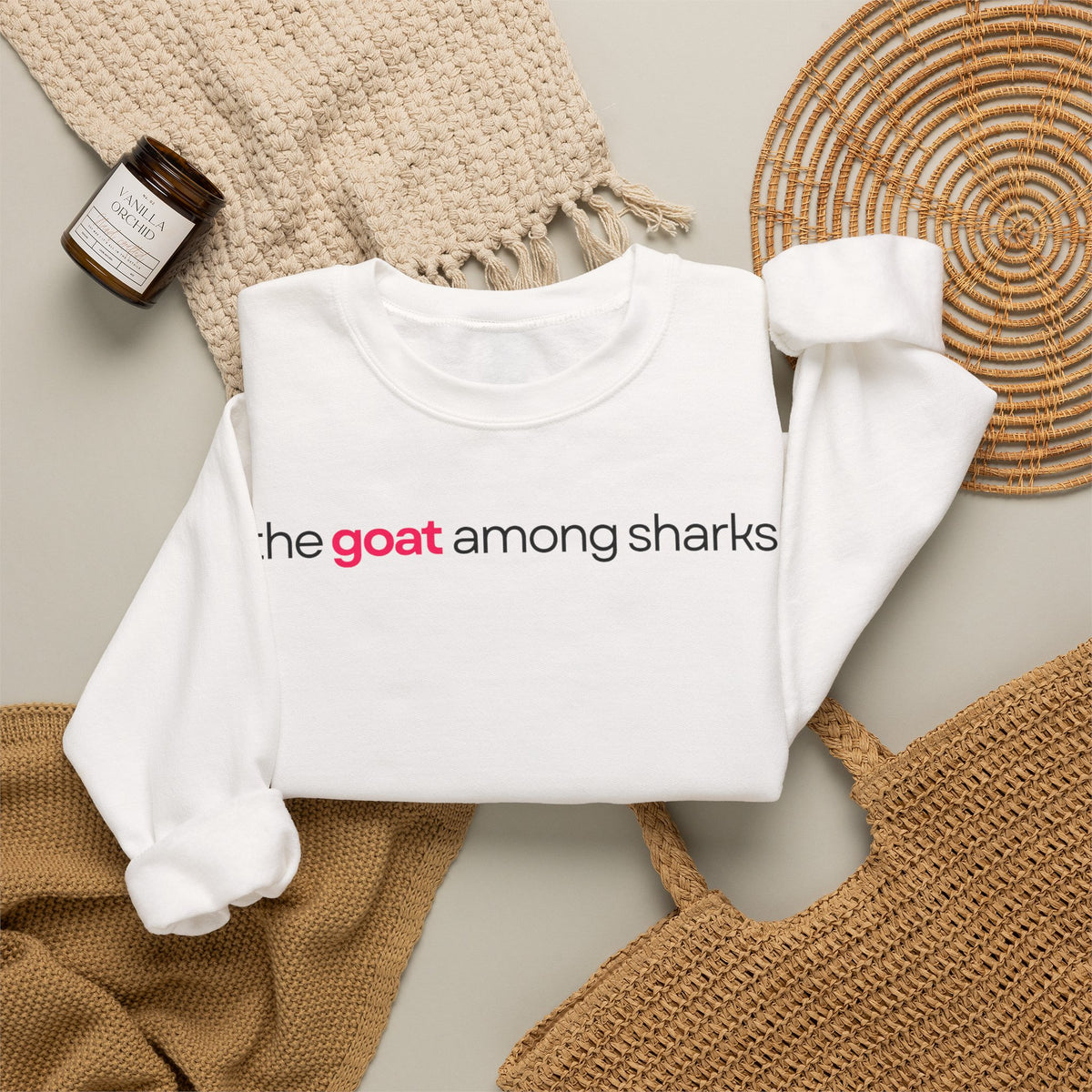 The Goat Among Sharks Crewneck Sweatshirt